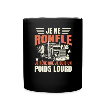 Poids Lourd - Mug uni - noir - Devant