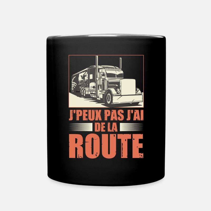 Camion Chauffeur Poids Lourd - Mug uni - noir