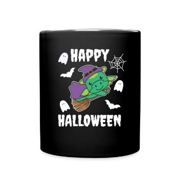 Dragon Happy Halloween Witch Kids Witch Costume - Full Colour Mug - black - Front