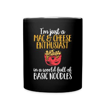 Makkaroni Käse Liebhaber Mac And Cheese - Tasse einfarbig - Schwarz - Vorne