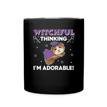 Guinea Pig Halloween Witch Witch I'm Adorable - Full Colour Mug - black - Front