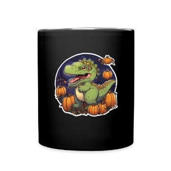 Dinosaur Trex Dino Baby Dino Halloween - Full Colour Mug - black - Front