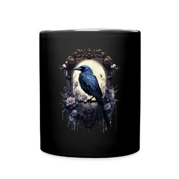 Gothik Okkult Rabe Gotik Schwarze Szene Wicca - Tasse einfarbig - Schwarz - Vorne