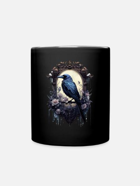 Gothik Okkult Rabe Gotik Schwarze Szene Wicca - Tasse einfarbig - Schwarz