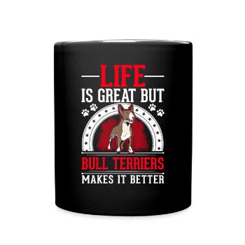 Cadeau Bull Terrier Miniature Bull Terrier - Mug uni - noir - Devant