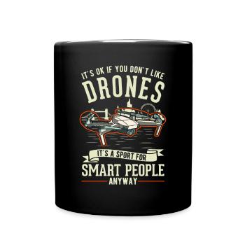 Drone Pilot Gift Drone Quadcopter - Full Colour Mug - black - Front
