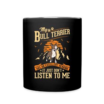 Bull Terrier ouïe Miniature Bull Terrier - Mug uni - noir - Devant
