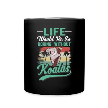 Koala Lover Koala Bear - Full Colour Mug - black - Front