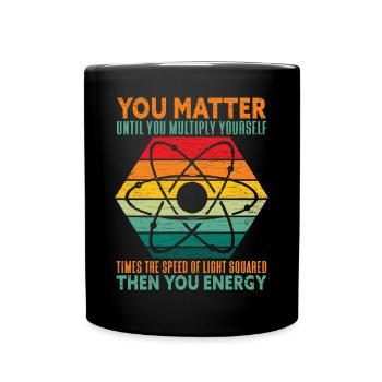 Wissenschaftler Atom Physik - Tasse einfarbig - Schwarz - Vorne
