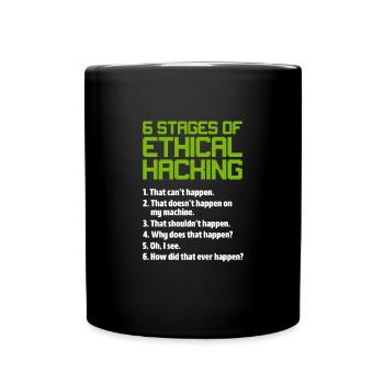 Hacker Coder Computerfreak Nerd Hacking Geschenk - Tasse einfarbig - Schwarz - Vorne