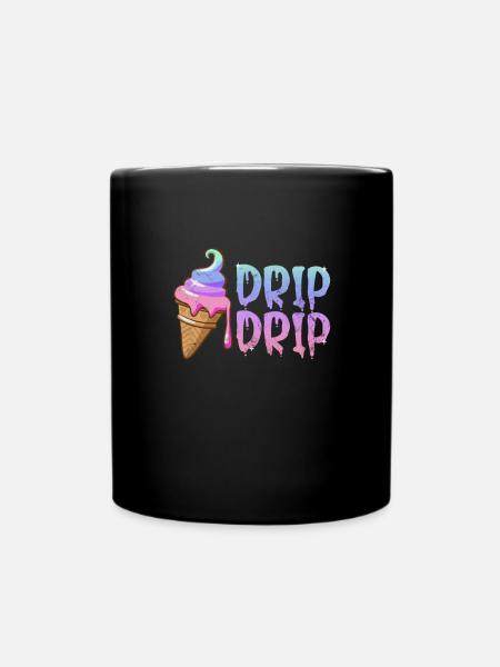 Eiscreme - Tasse einfarbig - Schwarz