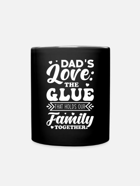 L’amour de papa est la colle qui colle notre famille. - Mug uni - noir