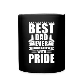 Bester Vater Aller Zeiten Der Titel, Den Du Mit - Tasse einfarbig - Schwarz - Vorne