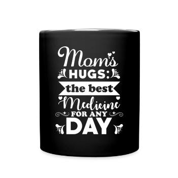 Le câlin de maman Le cadeau d’inspiration d’amour de maman - Mug uni - noir - Devant