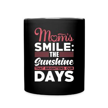 Maman Sourire Mère Amour Inspiration Cadeau - Mug uni - noir - Devant