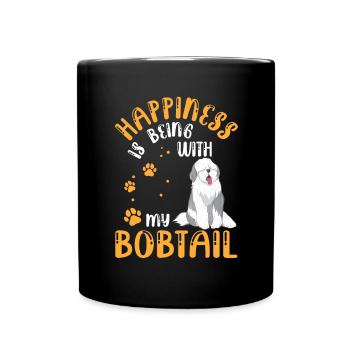 Bobtail vous rend heureux Old English Sheepdog - Mug uni - noir - Devant