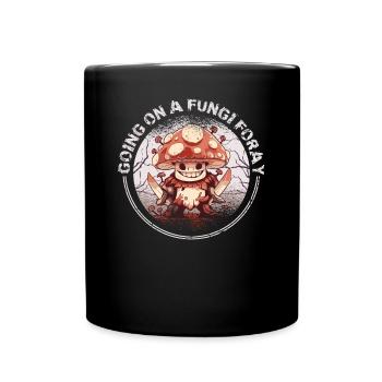Pilze Pilzsammler Mushrooms Züchter lustiges fungi - Tasse einfarbig - Schwarz - Vorne