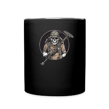 Sondengänger Sondler sondeln Vintage - Tasse einfarbig - Schwarz - Vorne