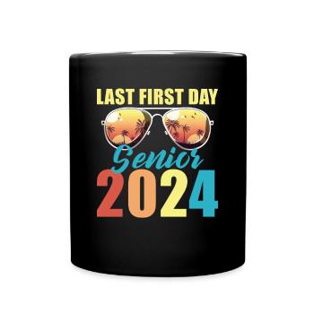 Class of 2024 Retro on the last first day Senior - Full Colour Mug - black - Front