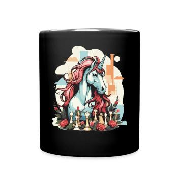 Chess Board Game Checkmate Strategy Chess Player - Full Colour Mug - black - Front