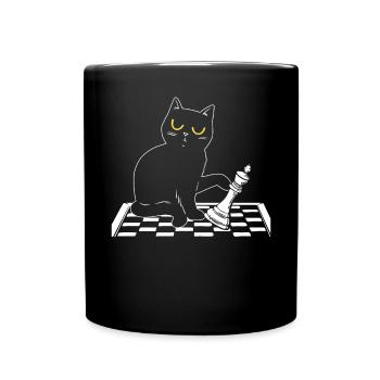 Chess Board Game Checkmate Strategy Chess Player - Full Colour Mug - black - Front