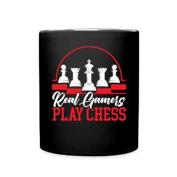 Chess Board Game Checkmate Strategy Chess Player - Full Colour Mug - black - Front