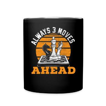 Chess Board Game Checkmate Strategy Chess Player - Full Colour Mug - black - Front