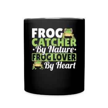 Crapaud Herpétologiste Amphibien Cool Frog Catcher Par - Mug uni - noir - Devant