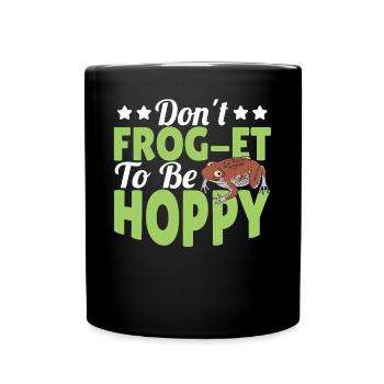 Herpétologiste Amphibien Crapaud mignon Dont Frog Et To - Mug uni - noir - Devant
