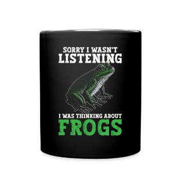 Herpetologist Amphibian Funny I Was Thinking About - Tasse einfarbig - Schwarz - Vorne