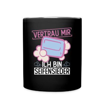Vertrau Mir - Ich Bin Seifensieder - Seife - Tasse einfarbig - Schwarz - Vorne
