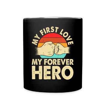 Papa Vater Vatertag - Tasse einfarbig - Schwarz - Vorne