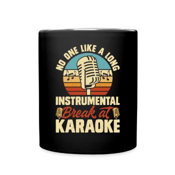 Karaoke Singen - Tasse einfarbig - Schwarz - Vorne