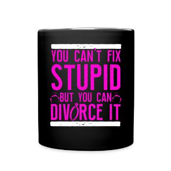 Happy Divorce Party You Can't Fix - Tasse einfarbig - Schwarz - Vorne