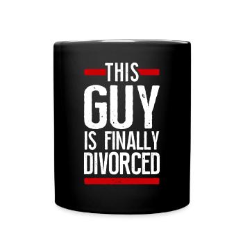 Happy Divorce Party This Guy Is - Tasse einfarbig - Schwarz - Vorne