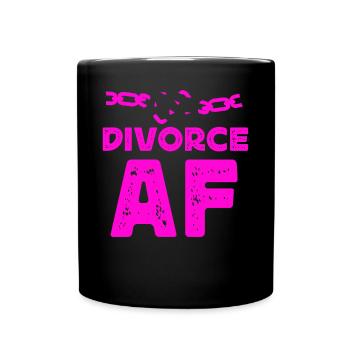 Happy Divorce Party Divorce Af - Full Colour Mug - black - Front