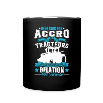 Cadeau Tracteur & Agriculture & Fermier - Mug uni - noir - Devant