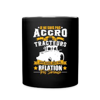 Drôle Tracteur Humour - Mug uni - noir - Devant