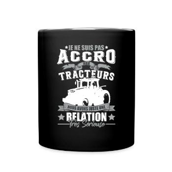 Drôle Paysan Fermier Tracteur - Mug uni - noir - Devant