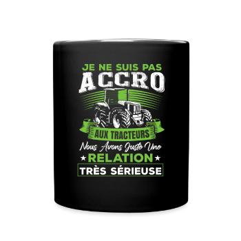 Fermier Cadeau Tracteur & Agriculture & Paysan - Mug uni - noir - Devant