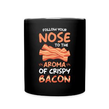 Speck Schinken Geschenk - Tasse einfarbig - Schwarz - Vorne