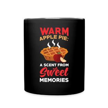 Gâteau chaud à la tarte aux pommes - Mug uni - noir - Devant