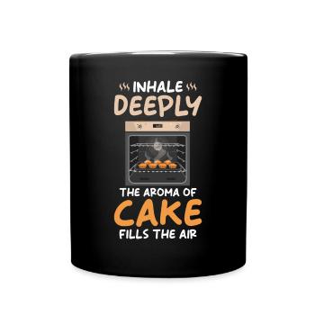 Kuchen Backen Bäcker Bäckerei - Tasse einfarbig - Schwarz - Vorne