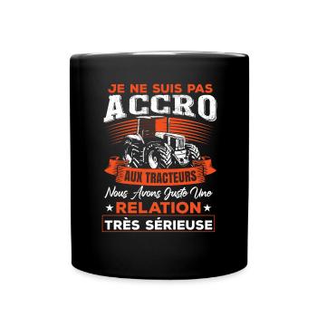 Drôle Conducteur Camion Fermier Cadeau - Mug uni - noir - Devant