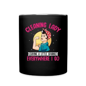 Aide domestique, femme de ménage, femme de ménage - Mug uni - noir - Devant