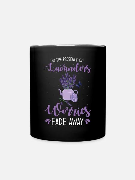 Lavender Lavender Flower Essential Oil Lavender Scent - Full Colour Mug - black
