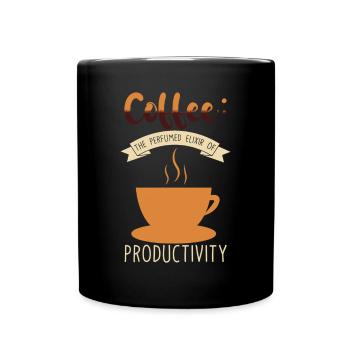 Café Caféine Parfum de café du matin - Mug uni - noir - Devant