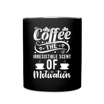 Coffee Caffeine Morning Motivation - Full Colour Mug - black - Front