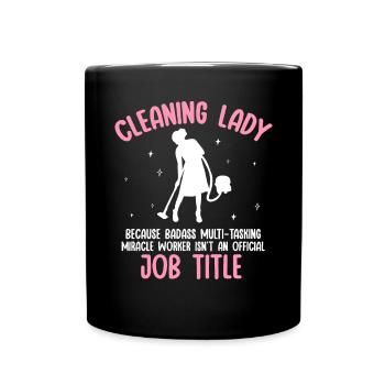 Aide domestique, femme de ménage, femme de ménage - Mug uni - noir - Devant