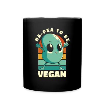 Ha-Pea sera végétalien végétalien végétalien - Mug uni - noir - Devant
